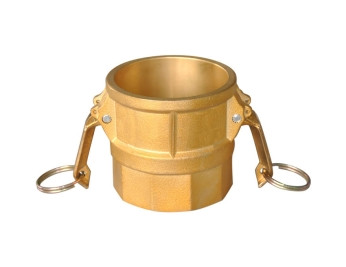 Buchanan Rubber CGD-100-B1 Cam and Groove Coupler, 1 in Type D x 1 in FPT, Brass