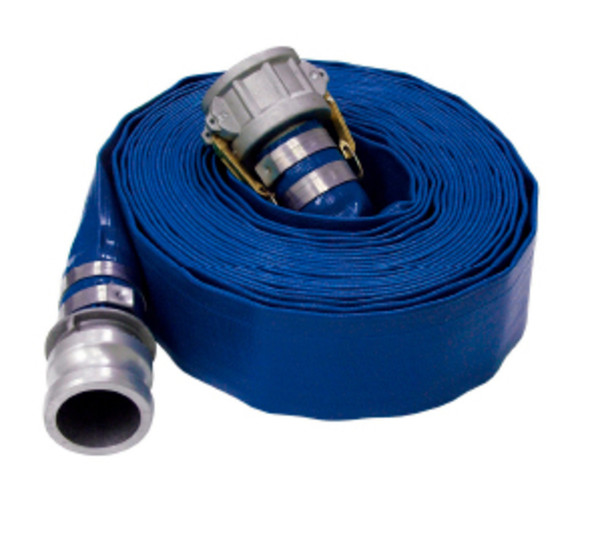 Midland Metal BLAY-300-CASS Blue Layflat Assembly, SUCTION AND DISCHARGE, 3 x50' Blue Layflat+C-E Camlock 50' Roll, Buchanan Hose