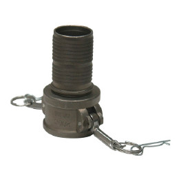Midland Metal CGC-400CR-SS1 SS - Type C, SS Crimplok Cam and Groove, 4 Part C Stainless 316 Crimplok, Hose Accessories