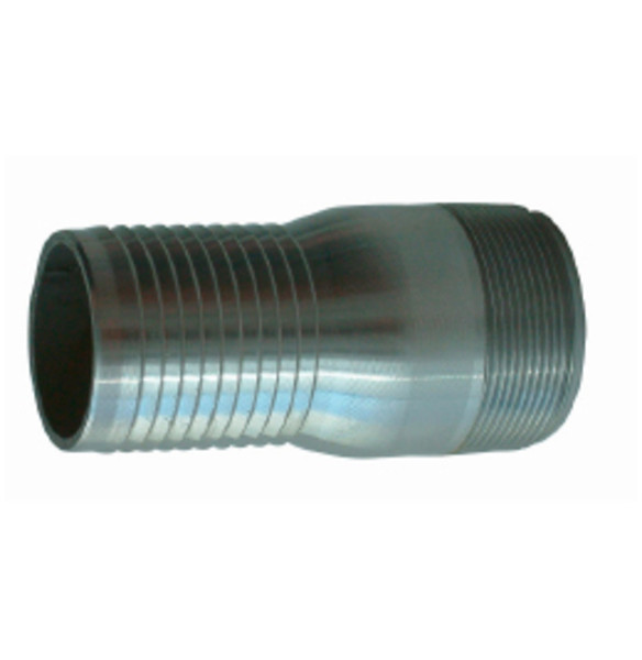 Buchanan Rubber CNT-300CR-SP Crimplok Combination Nipple, 3 in Hose Barbed x 3 in MIP, Steel