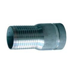 Buchanan Rubber CNG-400CR-SP Crimplok Combination Nipple, 4 in Hose Barbed x 4 in Grooved, Steel