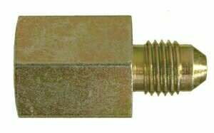 Midland Metal 240546 Straight Connector, 3/8 in 37 deg JIC Male Flared x 1/4 in FNPT, Steel