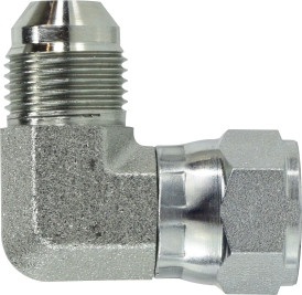 Midland Metal 650032 90 deg Swivel Nut Elbow, 2-1/2 in Male JIC x 2-1/2 in Female JIC
