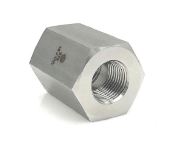 Stainless Adapters SS5000-08-08 Hex Pipe Coupling, 1/2 in FNPT x 1/2 in FNPT, Stainless Steel