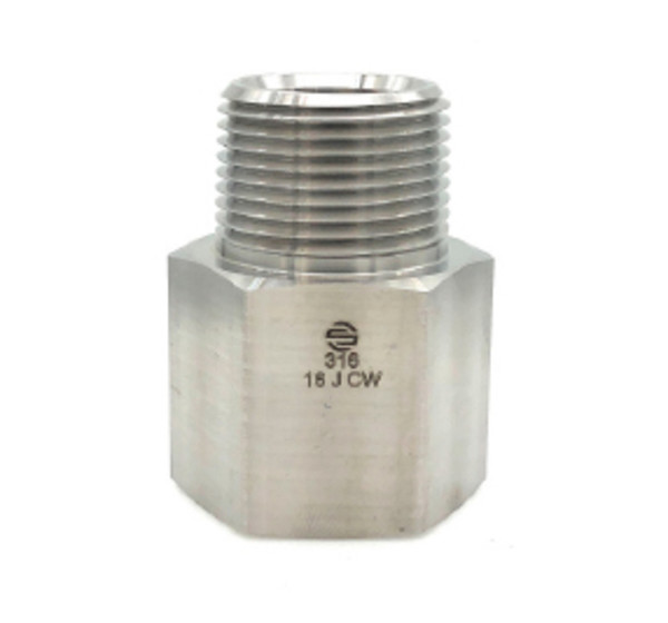 Stainless Adapters SS5405-02-04 Adapter Expander, 1/8 in MNPT x 1/4 in FNPT, Stainless Steel