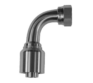 Stainless Adapters 43 Series SS43-16-16FJ90 90 deg Swivel Elbow, 1 in Hose x 1 in Female JIC, Stainless Steel