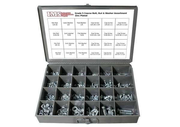 1250 Piece Grade 5 USS Coarse Thread Assortment