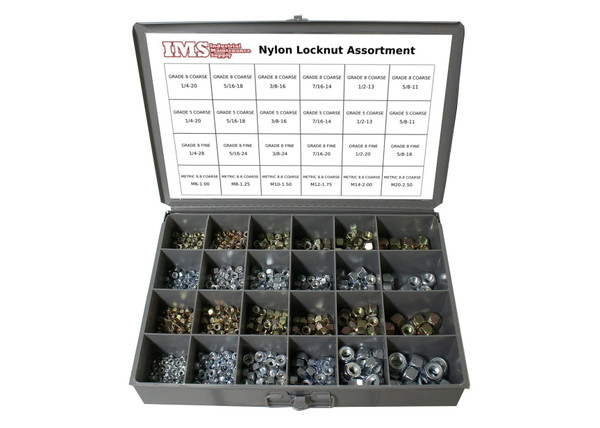 1200 Piece Nylon Locknut Assortment