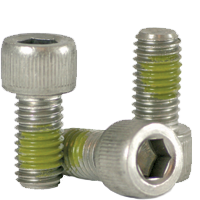 #8-32 x 5/8" Socket Head Cap Screws, Nylon-Patch 18-8 Stainless Steel, Full Thread, Qty 100