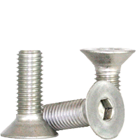 M8-1.25 x 50 mm Flat Head Socket Cap Screws, 18-8 Stainless Steel A2, Partial Thread, Coarse (UNC), Qty 100