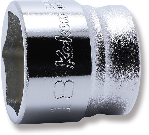 Ko-ken 3400MZ-18 3/8 Sq. Dr. Socket  18mm 6 point Length 22mm Z-series
