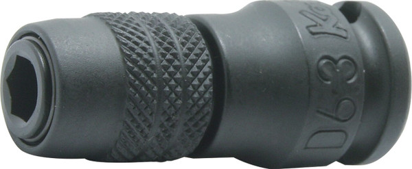 Ko-ken 13142-D6.3 3/8 Sq. Dr. Adaptor  1/4 For 1/4H Bit Length 45mm Locking Quick release