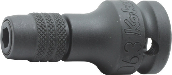 Ko-ken 14142-D6.3 1/2 Sq. Dr. Adaptor  1/4 For 1/4H Bit Length 55mm Locking Quick release