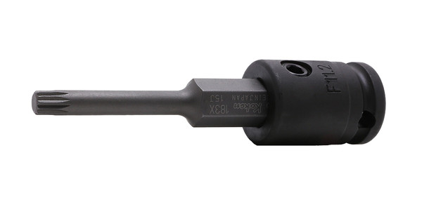 Ko-ken 13134X.92-M14 3/8 Sq. Dr. Bit Socket XZN M14 Triple Square Length 92mm