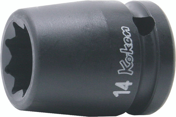 Ko-ken 14415M-19 1/2 Sq. Dr. Socket  19mm Double Square Length 38mm