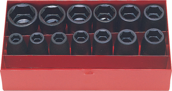 Ko-ken 14241M 1/2 Sq. Dr. 13 Piece Impact 6-Point Socket Set  10-27mm
