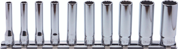 Ko-ken RSAS2305A/10 1/4 Sq. Dr. Socket set  3/16-9/16 12 point 150mm Aerospace 10 pieces