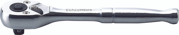 Ko-ken 2753PB 1/4 Sq. Dr. Ratchet Handle  20 teeth Push Button Length 115mm  Polished Handle