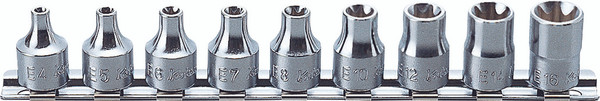 Ko-ken RS3425/9 3/8 Sq. Dr. 9 Piece TORX® Socket set E4-E16