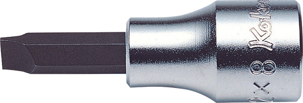 Ko-ken 3005-10 3/8 Sq. Dr. Bit Socket Slotted 1.6x10  Length 60mm