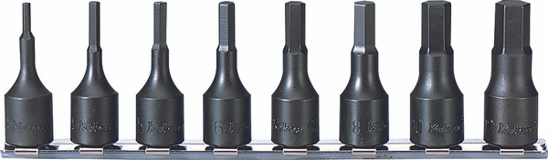 Ko-ken RS3012A/8-L52 3/8 Sq. Dr. Bit Socket set  1/8-1/2 Hex 200mm  8 pieces