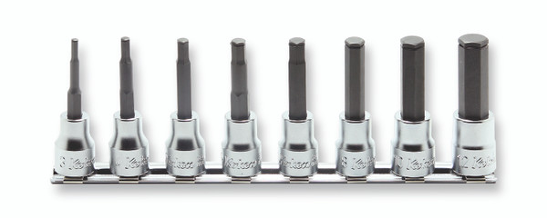 Ko-ken RS3015M/8-L100 3/8 Sq. Dr. Grip Ring Hex Bit Socket Set, 3mm-12mm -  8 pieces