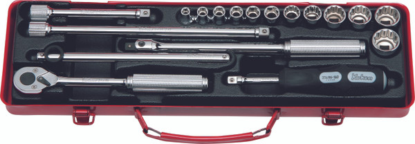 Ko-ken 3200A 3/8 Sq. Dr. Socket set   6, 12 point   18 pieces