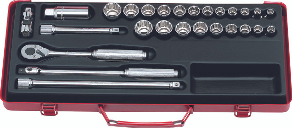 Ko-ken 3206A 3/8 Sq. Dr. Socket set   6, 12 point   17 pieces