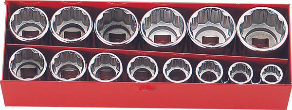 Ko-ken 3217M 3/8 Sq. Dr. 14 Piece 12-Point Metric Socket set  9-22mm
