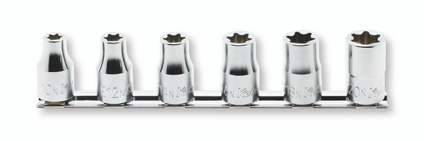 Ko-ken RS4425/6-N 1/2 Sq. Dr. Socket Low Profile TORX® 6 piece set E10N-E20N
