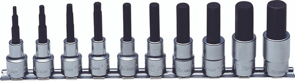 Ko-ken RS4010M/10-L50 1/2 Sq. Dr. Bit Socket set  4mm-19mm Hex 300mm  10 pieces