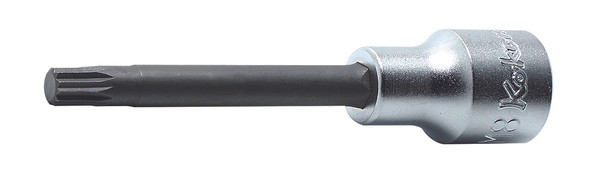 Ko-ken 4020.120-M8 1/2 Sq. Dr. Bit Socket XZN M8 Triple Square Length 120mm