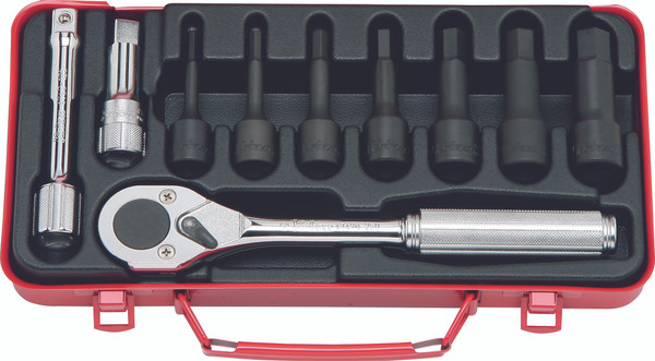 Ko-ken 4227M 1/2 Sq. Dr. 10 Piece Hex Bit Socket set  5-17mm