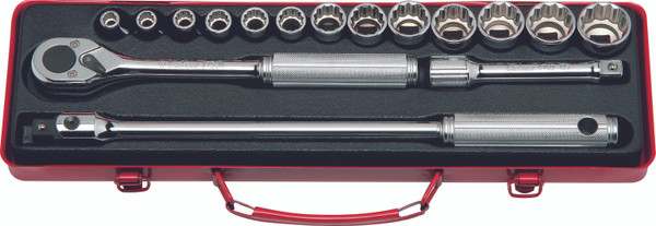 Ko-ken 4232M 1/2 Sq. Dr. 16 Piece 12-Point Metric Socket Set  8-26mm