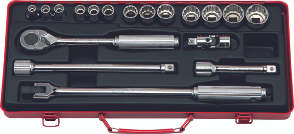 Ko-ken 4261M 1/2 Sq. Dr. 18 Piece 12-Point Metric Socket set  8-27mm