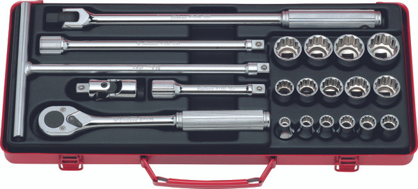Ko-ken 4263M 1/2 Sq. Dr. 21 Piece 12-Point Metric Socket set  8-27mm