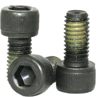 #6-32 x 1" Socket Head Cap Screws, Nylon-Patch Thermal Black Oxide, Full Thread, Coarse (UNC), Alloy Steel, Qty 100