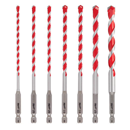 Milwaukee 48-20-9052 7PC. SHOCKWAVE Impact Duty Carbide Hammer Drill Bit Set