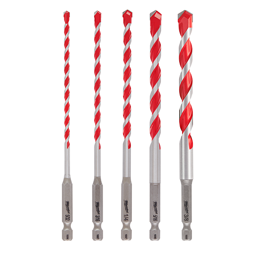 Milwaukee 48-20-9051 5PC. SHOCKWAVE Impact Duty Carbide Hammer Drill Bit Set