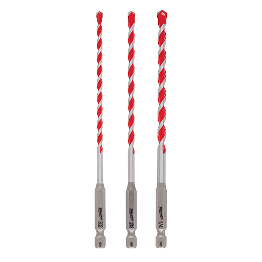 Milwaukee 48-20-9050 3PC. SHOCKWAVE Impact Duty Carbide Hammer Drill Bit Set