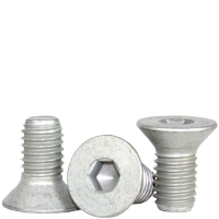 1/2"-13 x 3" Flat Head Socket Cap Screws, Mechanical Zinc Cr+3, Partial Thread, Coarse (UNC), Alloy Steel, Qty 50