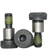 3/4"-5/8-11 x 1 3/4" Socket Shoulder Screws, Nylon-Patch Thermal Black Oxide, Coarse (UNC), Alloy Steel, Qty 10
