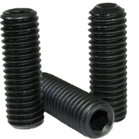 #0-80 x 3/32" Socket Set Screws, Cup Point, Thermal Black Oxide, Fine (UNF), Alloy Steel, Qty 100