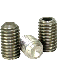 M8-1.25 x 30 mm Socket Set Screws, Cup Point, 18-8 Stainless Steel A2, Coarse (UNC), Qty 100