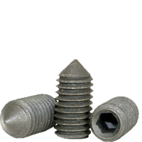 M6-1.00 x 6 mm Socket Set Screws, Cone Point, Metric Class 45H, Black Oxide, Coarse (UNC), Alloy Steel, ISO 4027 / DIN 914, Qty 100