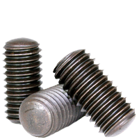 #5-40 x 3/16" Socket Set Screws, Oval Point, Black Oxide, Coarse (UNC), Alloy Steel, Qty 100