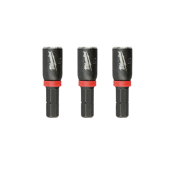 Milwaukee 49-66-4512 SHOCKWAVE Impact Duty 1/4" Insert Magnetic Nut Driver 3PK