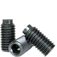 1/4"-28 x 1 1/4" Socket Set Screws, 1/2 Dog Point, Black Oxide, Fine (UNF), Alloy Steel, Qty 100