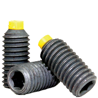 #10-24 x 3/16" Socket Set Screws, Nylon-Tip, Black Oxide, Coarse (UNC), Alloy Steel, Qty 100