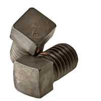5/8"-11 x 5" Square Head Set Screws, Cup Point, Plain Finish, Full Thread, Coarse (UNC), Alloy Steel, Thru-Hardened, Qty 25